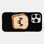 Gelukkig Brood Snee Kaart Smilende Toast iPhone Hoesje (Achterkant horizontaal)