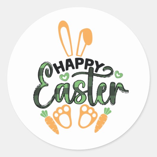 Gelukkig broodrooifeest ronde sticker (Voorkant)