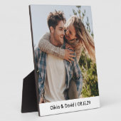 Gelukkig bruidspaar foto fotoplaat (Zijkant)