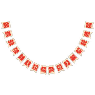 Gelukkig Bruiloft Rood Dubbel Geluk Vlaggetjes