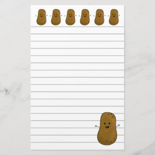 Gelukkig Bruin Aardappel Kantoorartikelen Briefpapier