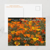 Gelukkig Californische papaverdag! Briefkaart (Voorkant / Achterkant)