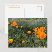Gelukkig Californische papaverdag! Briefkaart (Voorkant / Achterkant)