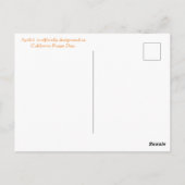 Gelukkig Californische papaverdag! Briefkaart (Achterkant)