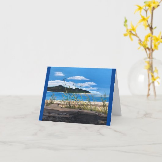 Gelukkig. Camp Hideaway op Netarts Bay Kaart (Gele Bloem)