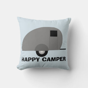 Gelukkig Camper Kussen, Camper Trailer Kussen