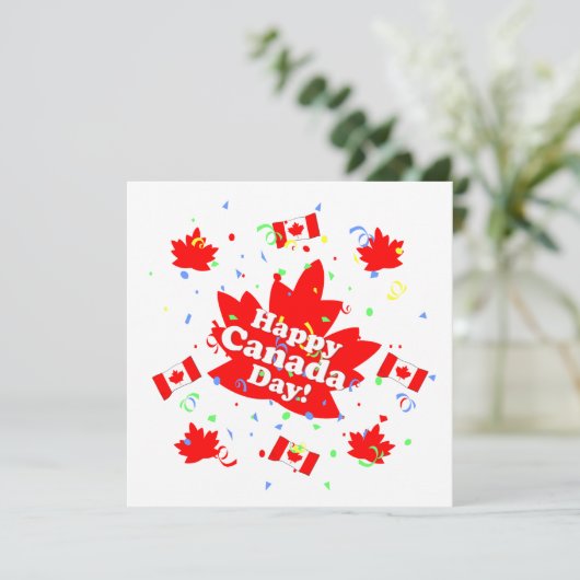 Gelukkig Canada-dag Feest Kaart (Staand voorkant)