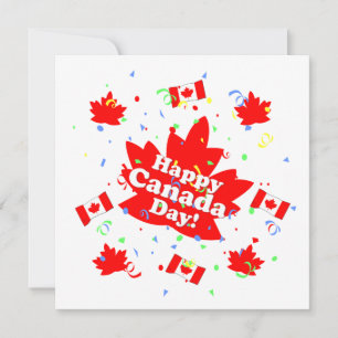 Gelukkig Canada Dag Feest Kaart