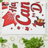 Gelukkig Canada Dag! Theedoek (Gevouwen)