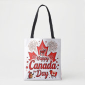 Gelukkig Canada Dag! Tote Bag (Voorkant)
