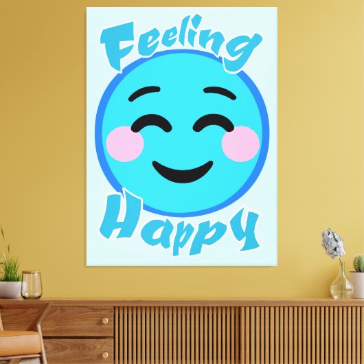 Gelukkig Canvas Afdruk (Insitu (Woonkamer))