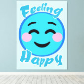 Gelukkig Canvas Afdruk (Insitu (Houten vloer))