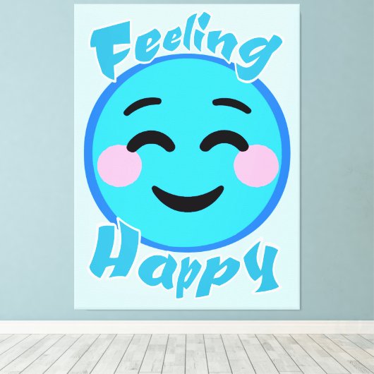 Gelukkig Canvas Afdruk (Insitu (Houten vloer))