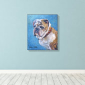 "Gelukkig?" Canvas Afdruk (Insitu (Houten vloer))