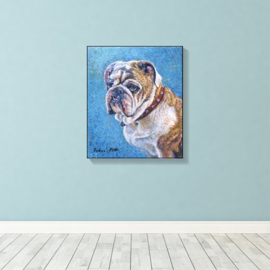 "Gelukkig?" Canvas Afdruk (Insitu (Houten vloer))