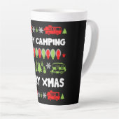 Gelukkig Caravan Kerstseizoen Latte Mok (Rechterhoek)