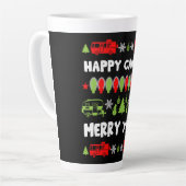 Gelukkig Caravan Kerstseizoen Latte Mok (Linkerhoek)