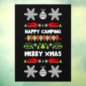 Gelukkig Caravan Kerstseizoen Raamsticker (Vel 3)