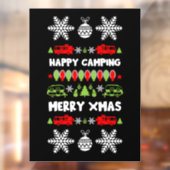 Gelukkig Caravan Kerstseizoen Raamsticker (Vel 2)