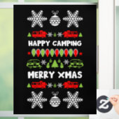 Gelukkig Caravan Kerstseizoen Raamsticker (Huis)
