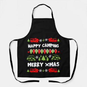 Gelukkig Caravan Kerstseizoen Schort