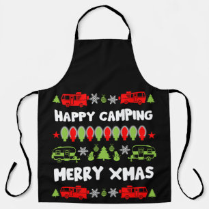 Gelukkig Caravan Kerstseizoen Schort