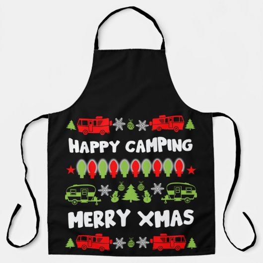 Gelukkig Caravan Kerstseizoen Schort (Voorkant)