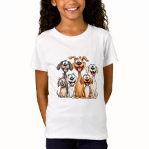 Gelukkig Cartoon Hond Vrienden Kinderen T-shirt