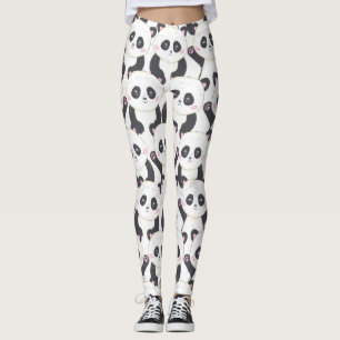 Gelukkig Cartoon Panda Patroon Leggings