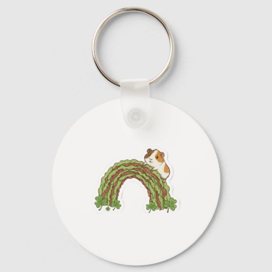 Gelukkig cavia St.Patricksdag Sleutelhanger (Voorkant)