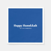 Gelukkig Chanoeka blauw eenvoudig minimalistisch g Servet (Voorkant)