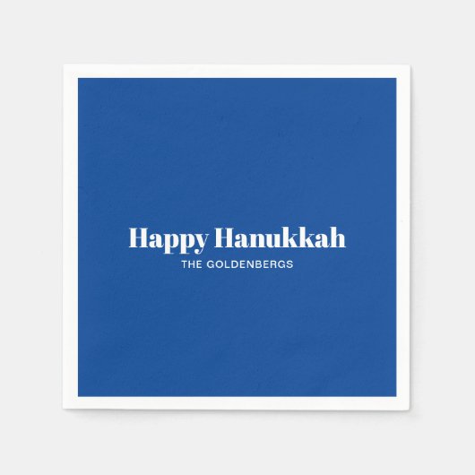 Gelukkig Chanoeka blauw eenvoudig minimalistisch g Servet (Voorkant)