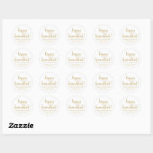 Gelukkig Chanoeka goud modern script aangepaste ad Ronde Sticker (Vel)