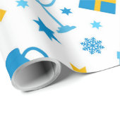 Gelukkig Chanoeka Patterned Cadeaupapier (Rol Hoek)