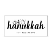 Gelukkig Chanoeka Script gepersonaliseerde vakanti Rubberstempel (Afrduk)