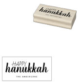 Gelukkig Chanoeka Script gepersonaliseerde vakanti Rubberstempel (Gestempeld)