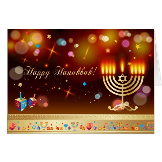 Gelukkig Chanoeka Vakantie Festival van Lichten (Voorkant Horizontaal)