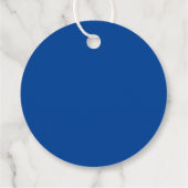 Gelukkig Chanoeka wit blauw minimalistisch geperso Bedankjes Labels (Achterkant)