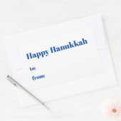 Gelukkig Chanoeka wit tot blauw van blanco minimal Rechthoekige Sticker (Envelop)