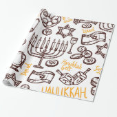 Gelukkig Chanoeka Wrapping papier (Uitgerold)