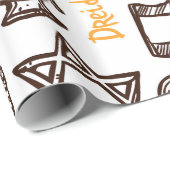 Gelukkig Chanoeka Wrapping papier (Rol Hoek)