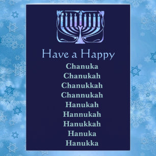 Gelukkig Chanuka Feestdagen Kaart