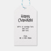 Gelukkig Chanukah gepersonaliseerd cadeau Label Cadeaulabel (Achterkant)