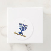 Gelukkig Chanukka Menora Bedankjes Labels (In situ)