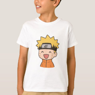 Gelukkig Chibi Ninja Kinderen T-Shirt - Cute Anime