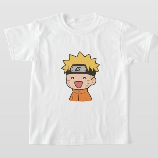 Gelukkig Chibi Ninja Kinderen T-Shirt - Cute Anime (Laagn)
