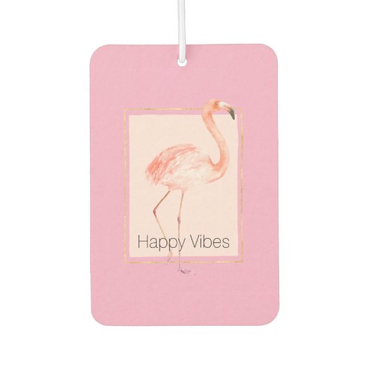 Gelukkig Chic Roze Flamingo Luchtverfrisser (Voorkant)
