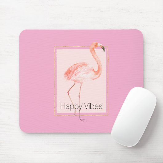 Gelukkig Chic Roze Flamingo Muismat (Met muis)