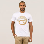 Gelukkig Chinees Maanjaar 2024 Gold DRAGON Mannen T-shirt (Voorkant volledig)