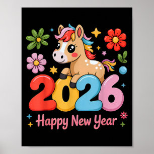 Gelukkig Chinees Maanjaar 2026 Jaar van de Vuur Poster
